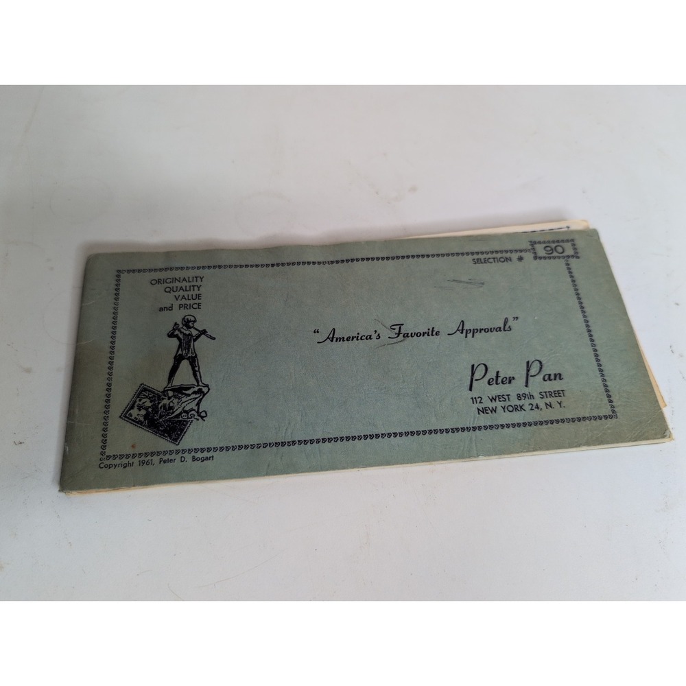 Rare Stamp Book 1961 Peter Pan America's Favorite Approvals Booklet Vintage